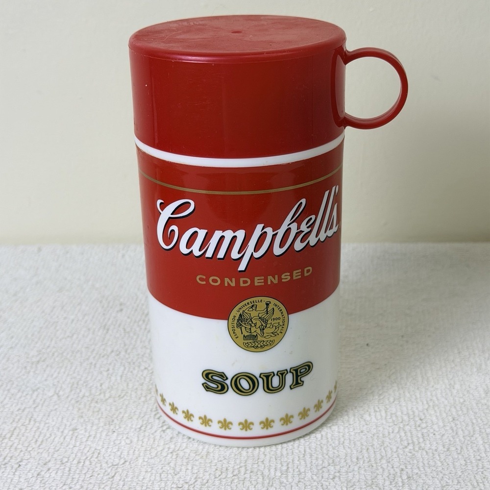 1998 Campbell's Soup Thermos Can-Tainer Vintage Collectible Condensed Can Red